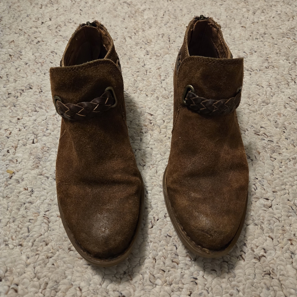 Women's Brown Suede Ankle Boots